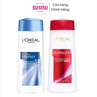 Nước hoa hồng L'ORÉAL trắng da chống lão hóa - Nước cân bẳng LOREAL White Perfect/ Revitalift Toner 200ml