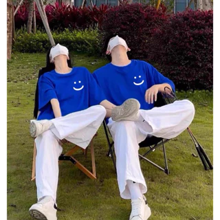 Áo Thun Cặp Đôi Nam Nữ In Logo Mặt Cười LOCAL BRAND Nhà Ken