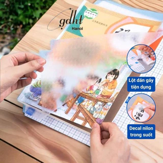 Set 10 Decal bọc vở trong suốt bọc sách vở chống nhăn mép chống ẩm mốc kích thước 43x30cm huytuan3010