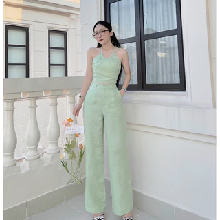 Quần ống suông nữ linen tưng dày cao cấp - Hee [Q01]