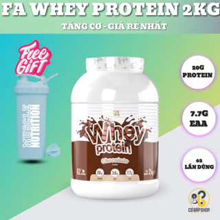 ' WHEY TĂNG CƠ GIÁ RẺ ' FA WHEY PROTEIN - HỖ TRỢ PHÁT TRIỂN CƠ BẮP - PHỤC HỒI NHANH - HỘP 2KG ( 62 LẦN DÙNG )