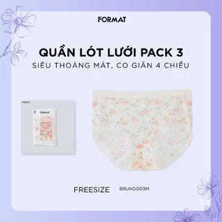 Quần lót lưới nữ pack 3 mềm nhẹ thoáng khí 2100001040017 FORMAT