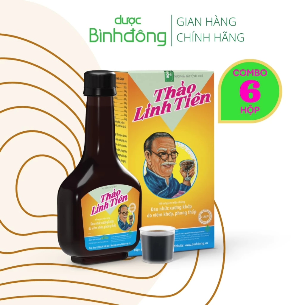 Combo 6 chai Thảo Linh Tiên Dược Bình Đông - Giảm đau nhức, thoái hóa khớp, thấp khớp, phong thấp - Chai 280ml