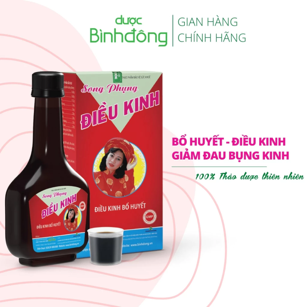 Song Phụng Điều Kinh Giúp bổ huyết, Điều hòa kinh nguyệt, Giảm đau bụng kinh chai 280ml