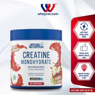 Bột uống Applied Nutrition Creatine Monohydrate Micronized tăng sức mạnh cơ bắp