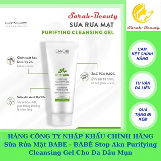 [HÀNG CÔNG TY] Sữa Rửa Mặt BABE - BABÉ Stop Akn Purifying Cleansing Gel Cho Da Dầu Mụn 100ml - 200ml