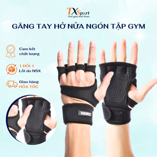 Găng Tay Tập Gym Hở Nửa Ngón Kết Hợp Bảo Vệ Cổ Tay Và Ngón Tay Hỗ Trợ Chống Mồ Hôi TXsport