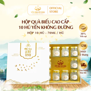 Tổ Yến chưng sẵn không đường Yến Sào Cát Anh hộp 6 hũ/ hộp 10 hũ /lốc 12 hũ - 30% yến sợi