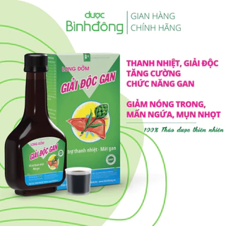 Long Đởm Giải Độc Gan của Dược Bình Đông thanh nhiệt, giải độc, mát gan - chai 280ml