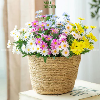 Hoa cúc họa mi, bó hoa cúc Daisy chụp ảnh, hoa giả để bàn trang trí nhà cửa - Mai Decor