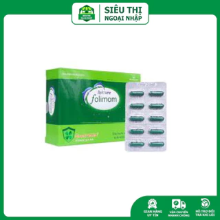 Hỗ trợ tăng khả năng thụ thai Avisure folimom hộp 3 vỉ x 10 viên