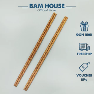 Đũa gỗ dài chiên thức ăn Bam House chất liệu gỗ dừa chống bỏng cao cấp DGD01 - 1 đôi