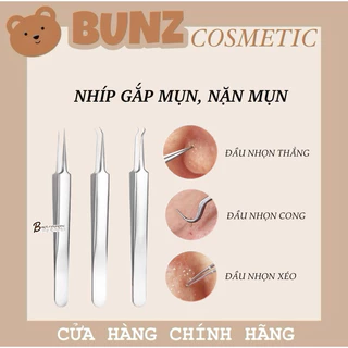 Nhíp gắp mụn, nặn mụn đầu đen loại 1 thép xịn