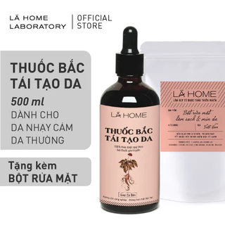 Thuốc Bắc Tái Tạo Da Handmade Lá Home - Tặng kèm Bột Rửa Mặt - Loại Cơ Bản buôn sỉ chai 500ml 1L