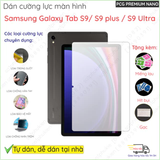 Dán màn hình cường lực Samsung Galaxy Tab S9 5G / S9+ (S9 plus) 5G / S9 Ultra / S9 FE/ S9 FE+ nano dẻo trong suốt