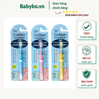 Bàn chải đánh răng lông tơ cotton siêu mềm cho bé từ 2-5 tuổi