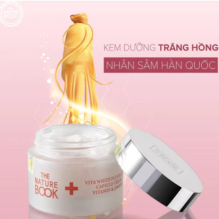 Kem dưỡng trắng da nhân sâm kết hợp vitamin The nature book [CHÍNH HÃNG] 50g