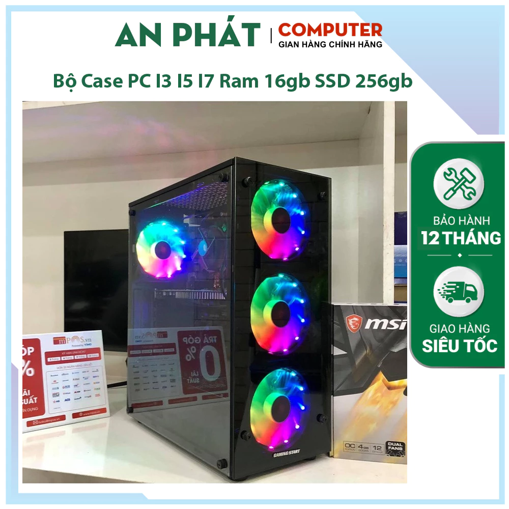 Bộ Máy Tính Case PC Chơi Game (H81,i34160, i5 4570, i7 4770 Ram 8G, SSD 128G, VGA GTX 7xx) BẢO HÀNH 36 THÁNG