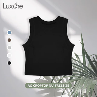 Áo croptop sát nách nữ thương hiệu LuxOne thời trang co giãn ôm dáng freesize