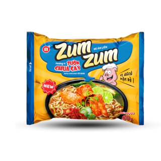 Gói Mì ZumZum Sườn Chua Cay One One 60gr ăn liền 1k 3 MIHAMEX ba miền hảo chua gấu thùng 30 đại indomie trẻ em Zum Zum