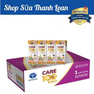 [HSD T11-2024] Thùng 48 Hộp Sữa Nước Nutricare Care 100 Gold 180ml Cho Trẻ Thấp Còi.