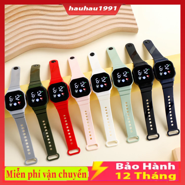 Đồng hồ nam nữ Led Vuông  kiểu dáng phi hành gia dây cao su êm tay thời trang cá tính
