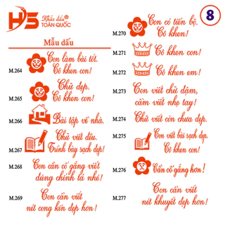 [M8.264-M8.277] Con dấu nhận xét học sinh tiểu học