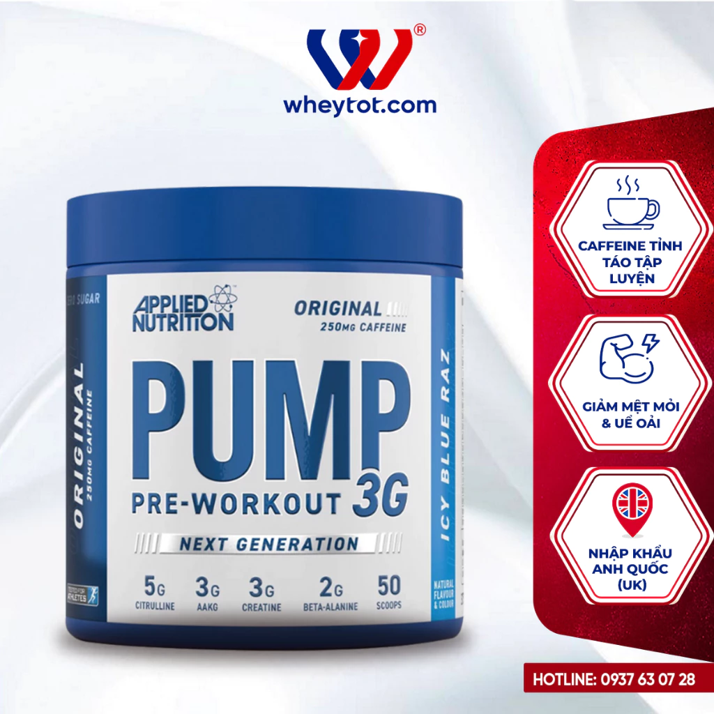 Applied Nutrition Pump 3G Pre Workout 375g chính hãng