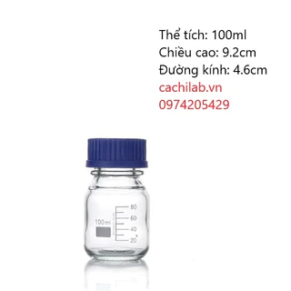 Chai trung tính nắp vặn xanh 100ml