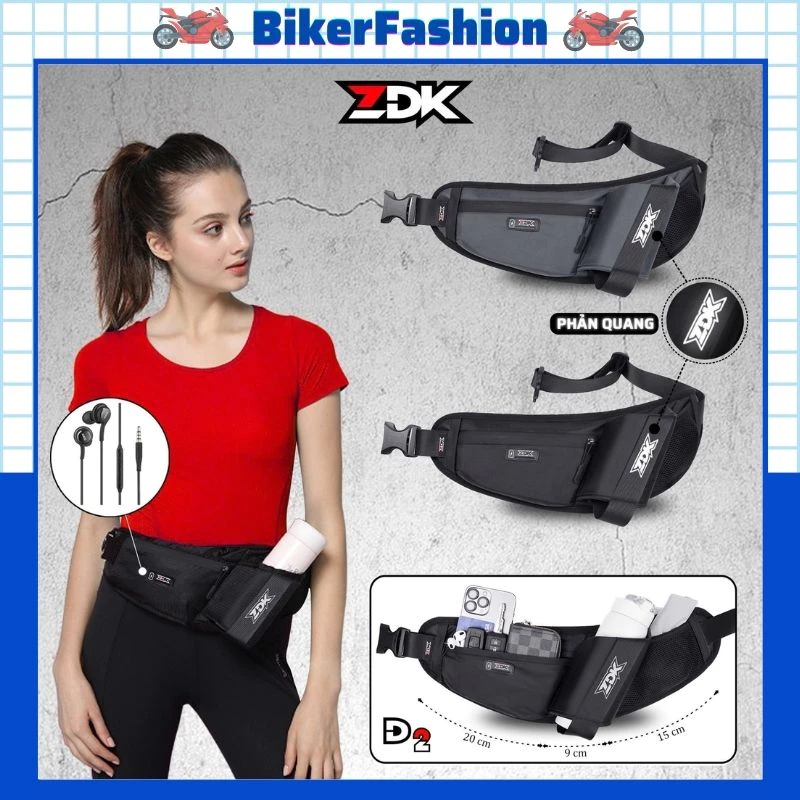 Túi đeo hông Đạp xe- Chạy bộ ZDK D2 đề bình nước và điện thoại, đồ dùng cá nhân ZDK D2