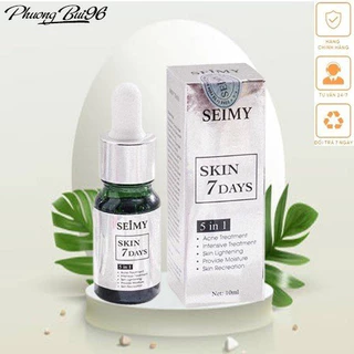 Serum giảm mụn thâm rỗ Seimy - Skin 7 Days - Công dụng 5 trong 1 hiệu quả sau 7 ngày 10ml