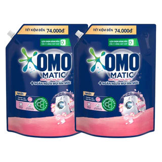 Omo Matic Túi Nước Giặt cửa trước ngăn mùi ẩm mốc hương hoa anh thảo