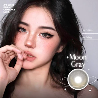 Kính Áp Tròng Lens Mắt Moon Gray Xám Tây Trăng Khuyết Rõ Vân Lens Giãn Ít 14.2mm 0-6 Độ, Lệch Độ