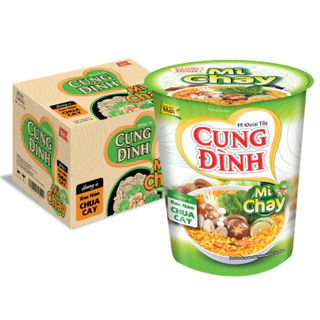 Thùng 24 ly mì chay Cung Đình rau nấm chua cay 70g