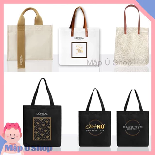 Túi Tote vải canvas nhiều kiểu hàng khuyến mãi