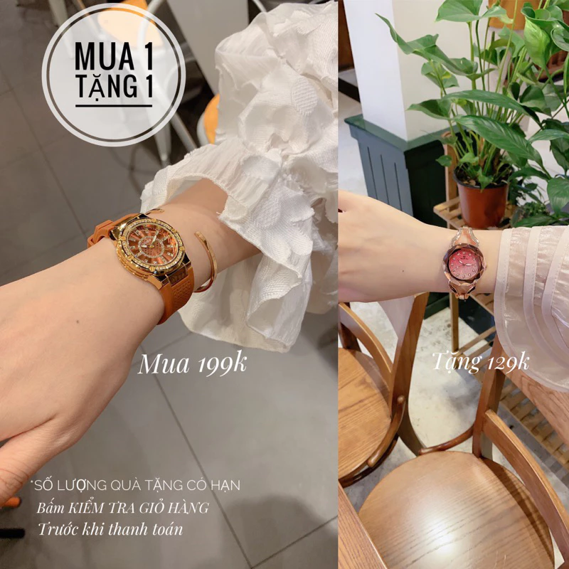 [Mua 1 Tặng 1] Mua 1 Đồng Hồ GS Cam Đất Tặng 1 Đồng Hồ BS Hoa Anh Đào