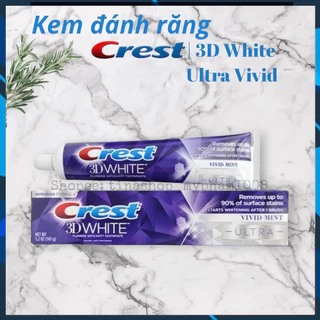 Kem đánh răng Crest 3D White Ultra Vivid Mint tuyp 147g