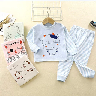 Bộ quần áo thu đông dài tay Cotton hàng Quảng Châu cho bé trai bé gái