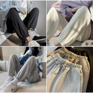 Quần ống rộng chất tổ ong - Quần jogger thể thao unisex dày dặn phong cách Ulzzang Thanh Tâm Boutique