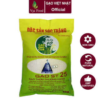 Gạo ST25 Ông Cua túi 5Kg Tem QR code Chính hãng- Gạo Ngon Nhất Thế Giới 2023 - Date sản xuất 20/6