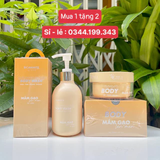 [CHÍNH HÃNG] Kem Body Mầm Gạo Lên Men H2O Sica tặng Sữa Tắm Xông Trắng Mầm Gạo 𝗕𝗢𝗗𝗬 𝗛𝟮𝗢 - 𝗠𝗮̂̀𝗺 𝗴𝗮̣𝗼 𝗹𝗲̂𝗻 𝗺𝗲𝗻 🌾