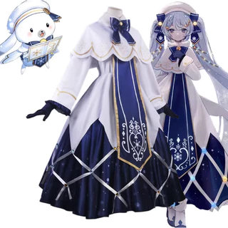 [ORDER] Trang phục COSPLAY Hatsune Miku ver Glowing Snow 2021 (kèm ảnh thật)