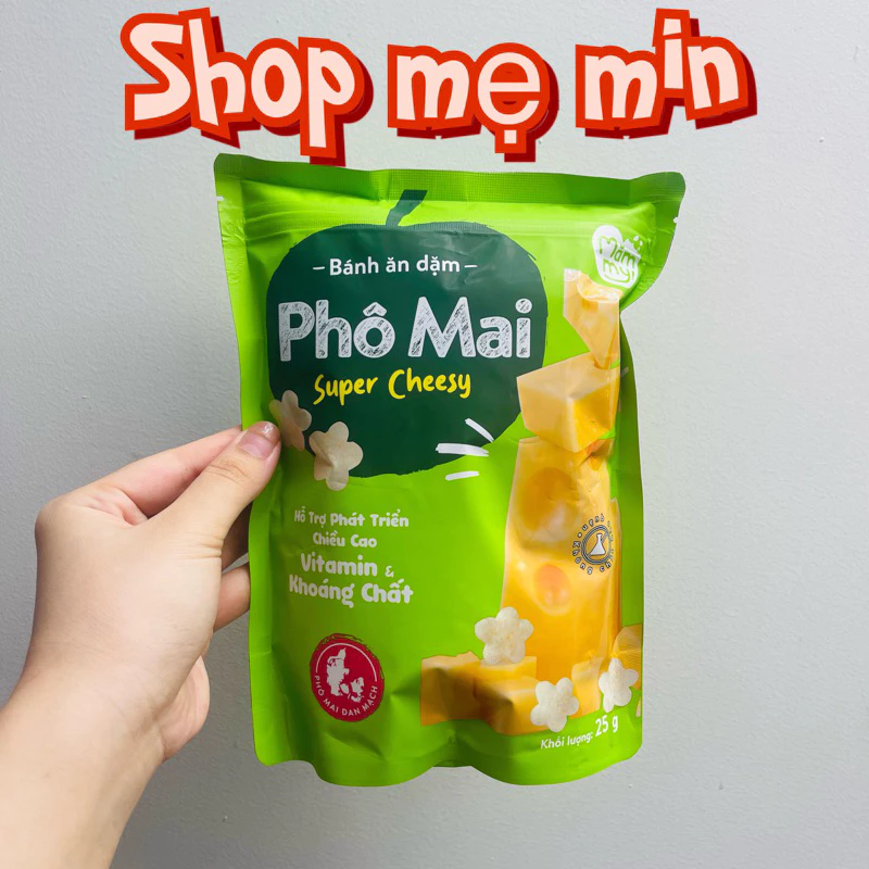 Bánh ăn dặm vị phô mai Đan Mạch cho bé tập bốc nhón (7 tháng trở lên) - 25gr -giàu canxi