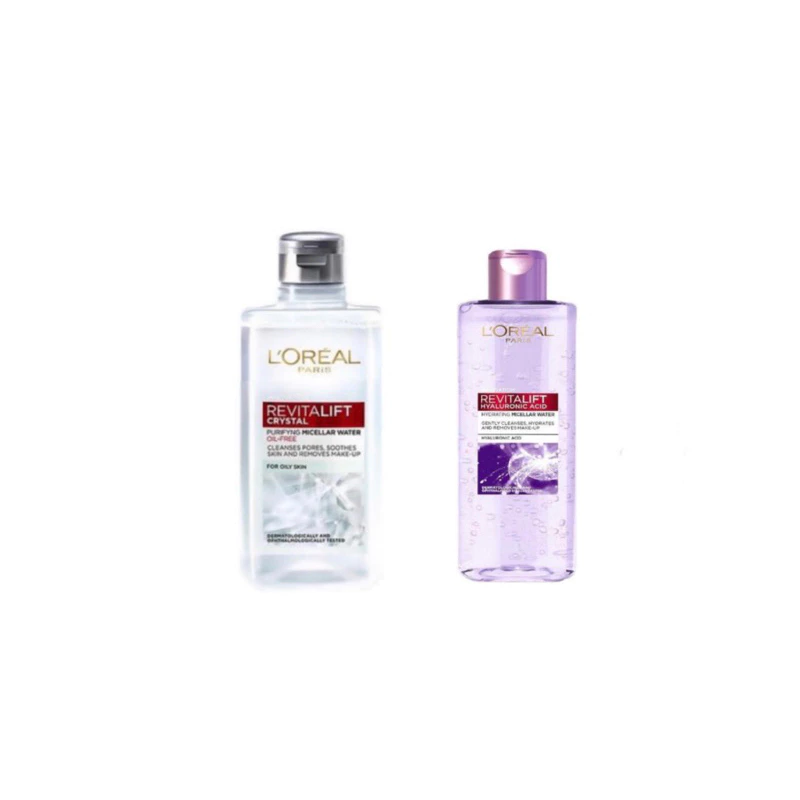 Nước tẩy trang Crystal Micellar Water L'Oreal Paris 95ml - dành cho Da Dầu