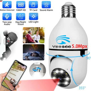 Camera Yoosee Wifi Yoosee 8 LED Đuôi Bóng Đèn Xoay 360 Độ 5.0Mps - Full HD 1080P BẢO HÀNH 12 THÁNG