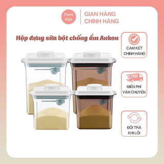 (Tặng 10sticker) Hộp Đựng Sữa Bột Chống Ẩm Ankou, Hộp Trữ Sữa Cho Bé Hút Chân Không Hàng Chính Hãng