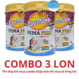 Combo 3 lon Sữa tăng cân Epot sure Pedia plus 900g dành cho trẻ biếng ăn, chậm hấp thu (Epotsure)