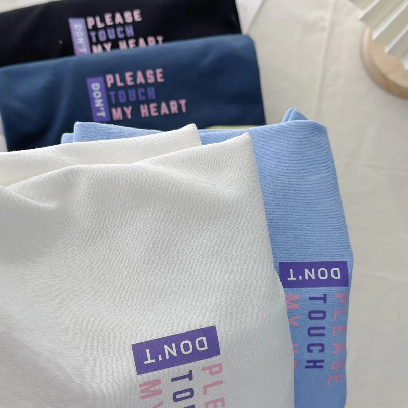 Áo thun nữ YUSTUDIO 3158 form rộng chất cotton khô phong cách hàn quốc mẫu PLEASE TOUCH MY HEART