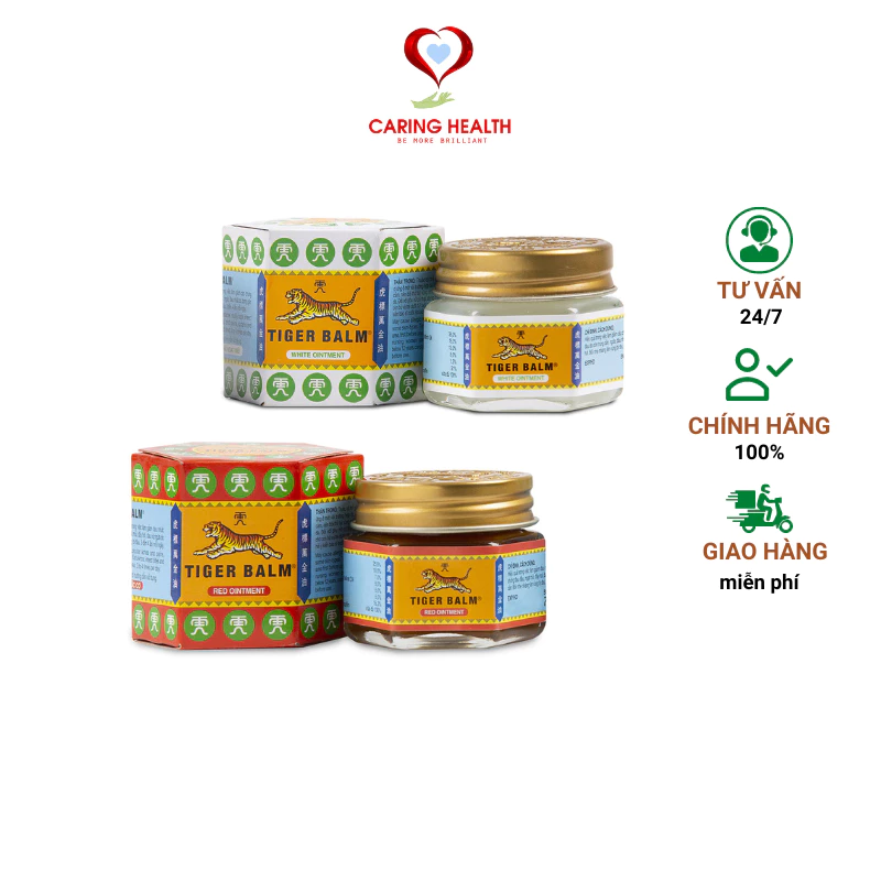 [Dạng cao] Dầu cù là con cọp Tiger Balm đỏ và trắng - Chính hãng nhập từ Singapore