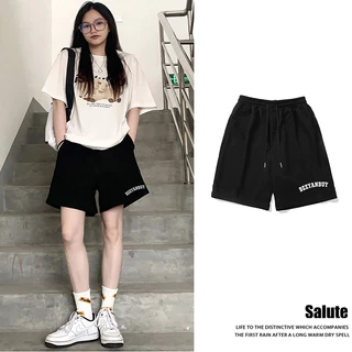 Quần Short lưng cao bigsize nữ Thời trang Salute quần đùi ống rộng cạp cao bò Đen ngầu Fashion